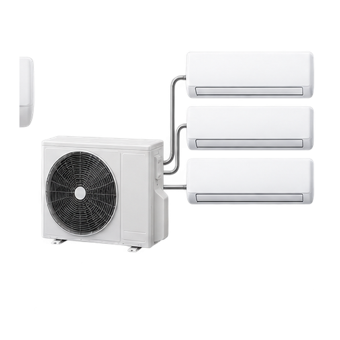 Instalación multisplit de aire acondicionado para varias estancias